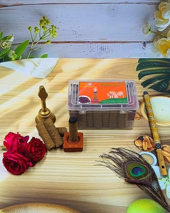 GAVO HARSHIDDHI Havan Fragrance Cow Dung Dhoop Batti - 30 Sticks | Long-Lasting Natural Havan Incense Dhoop Batti | Dhoop Sticks for Pooja, Home Fragrance, Hawan, Air Purification and Meditation-