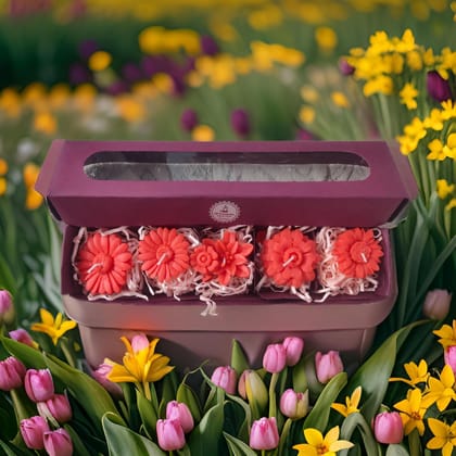 Floating Candle Set of 6 Candle | Diwali Candle SOYA Wax Candle | Organic Candle | (red)