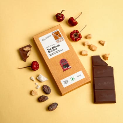 Bon Fiction The Mango Menace (Mini) - Dark Alphonso Mango Chilli Chocolate, 21 gm