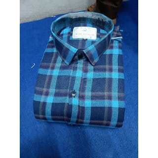 Baleshwar Men Blue Checks Casual Shirt (Pack of 1 )