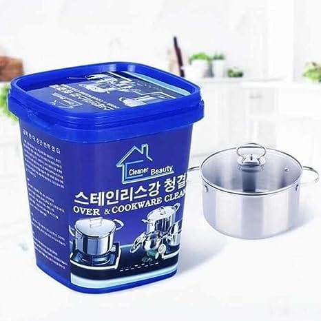 Oven and Cookware Cleaner Stainless Steel Cleaning Pot Bottom Burnt Rust Removal Cleaning Powder for Home  450 Gms