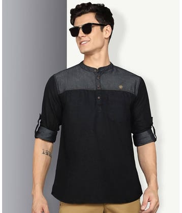 Kuons Avenue - Black Cotton Men's Regular Kurta ( Pack of 1 )