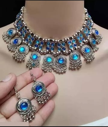 Samridhi DC Silver Alloy Necklace Set ( Pack of 1 )