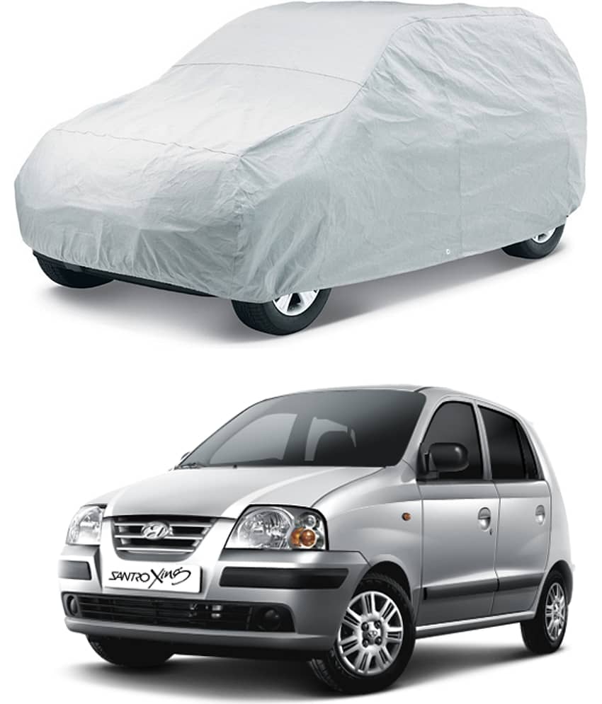 CARNEST Car Body Cover for Hyundai Santro Xing [2003-2008] Without Mirror Pocket ( Pack of 1 ) , Silver