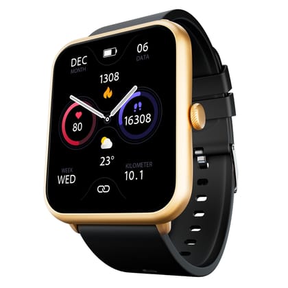 Fire-Boltt Ninja Call Pro Plus Smart Watch(BSW053)with 1.83'' inch Display, Bluetooth Calling, AI Voice Assistance, 100 Sports Modes IP67 Rating- Gold & Black