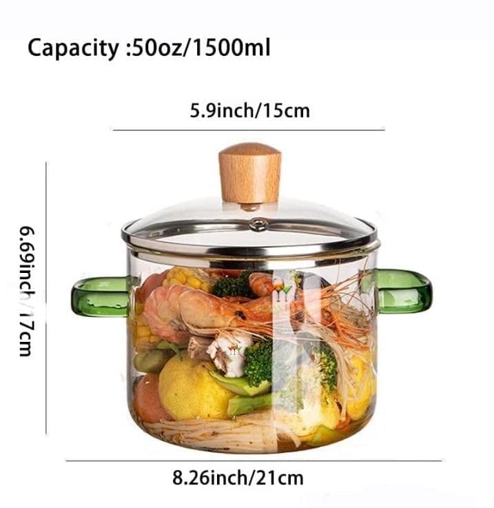 Square Glass Casserole With Lid,1200 ML Glass Bowl for Cooking, Baking, Serving, Mixing and Storing, Microwave & Oven Safe - Ideal for Kitchen, Dining Set 1
