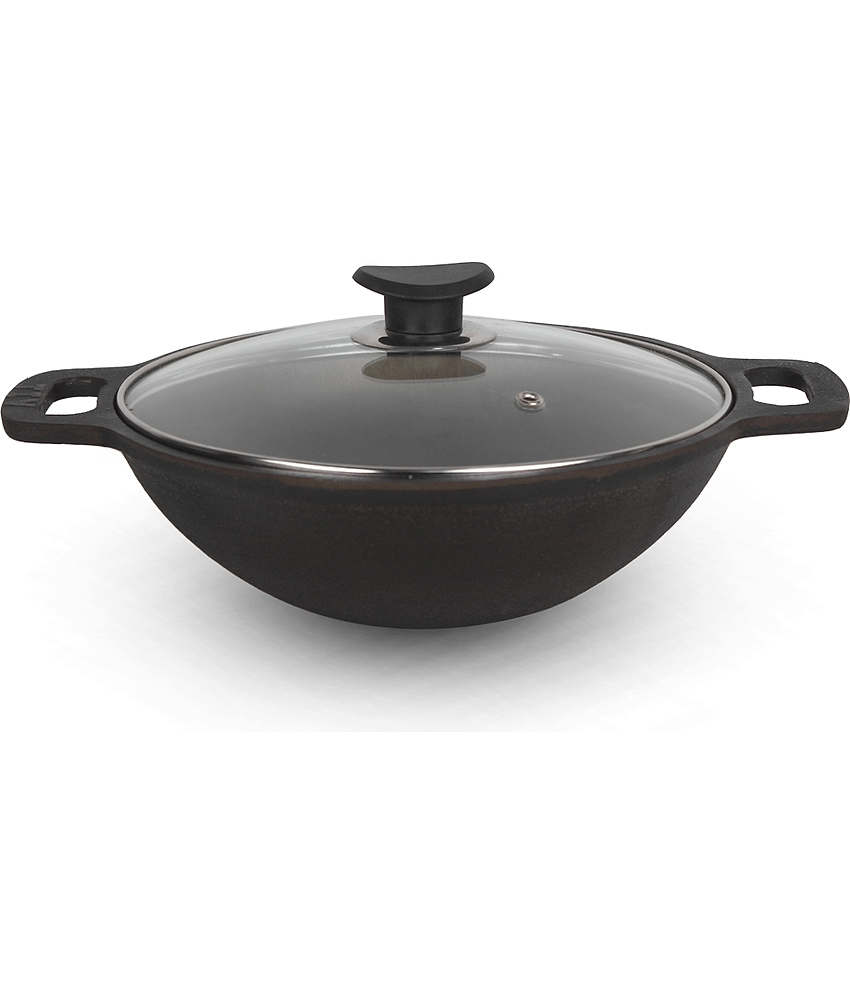 The Indus Valley - Cast Iron Deep Kadhai 6 mm ( 2.5 ) L