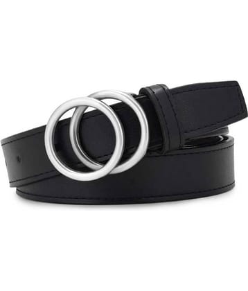 SUNSHOPPING Black PU Formal Belt