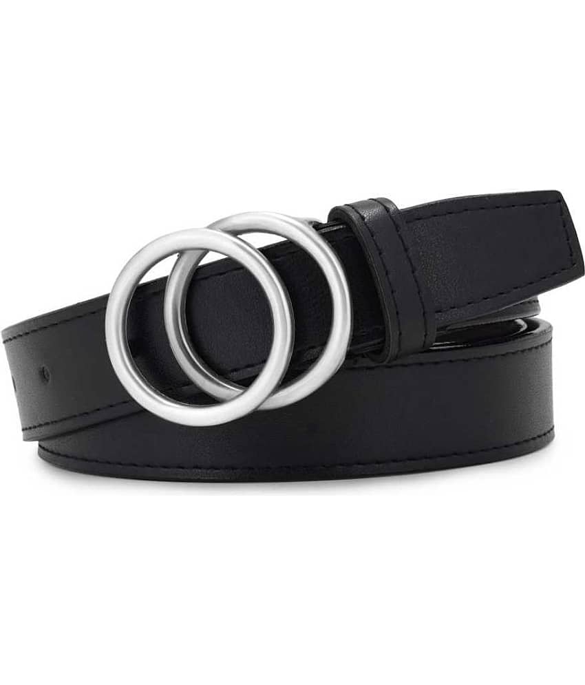 SUNSHOPPING Black PU Formal Belt