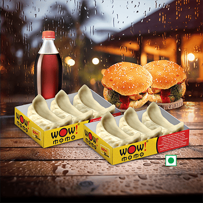 Veg Himalayan Steam Momo 6Pc + Veg Moburg 2Pc + One 250ml Soft Drinks