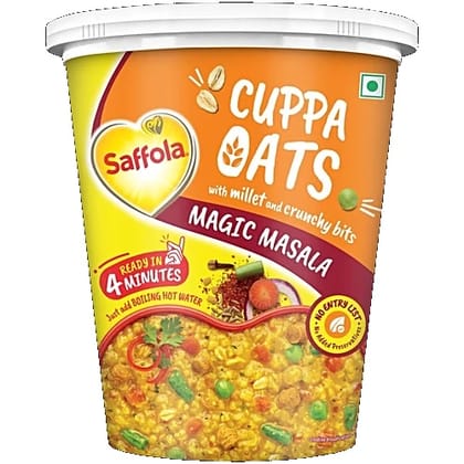 Saffola Magic Masala Cuppa Oats With Millet & Crunchy Bits, 44 g Saffola Magic Masala Cuppa Oats With Millet & Crunchy Bits, 44 g