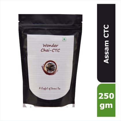 Camellia Twigs The Bold Leaf Kadak Chai | Strong CTC Tea for Milk | Assam Black Tea | 250g | 130 Cups