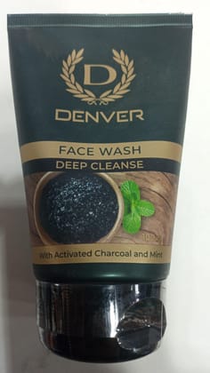 Denver face wash deep cleanse with activeted charcoal and mint 100 g