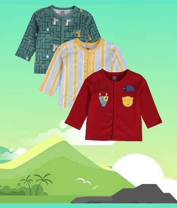 MINI KLUB Pack of 3 Baby Boys Cotton Top ( Multi )