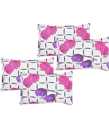 Handloomwala - Pack of 4 Poly Cotton Abstract Standard Size Pillow Cover ( 68.58 cm(27) x 43.18 cm(17) ) - Multi