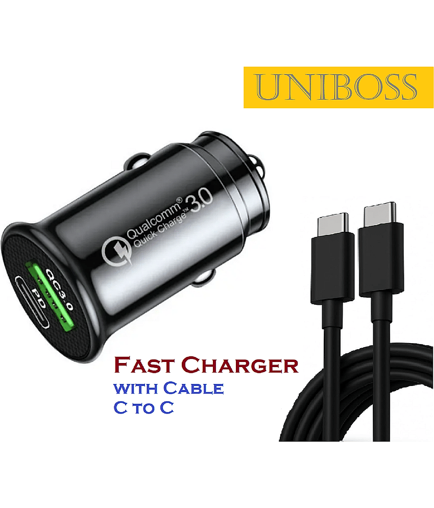 UniBoss Car Mobile Charger Turbo & Fast QC PD Black