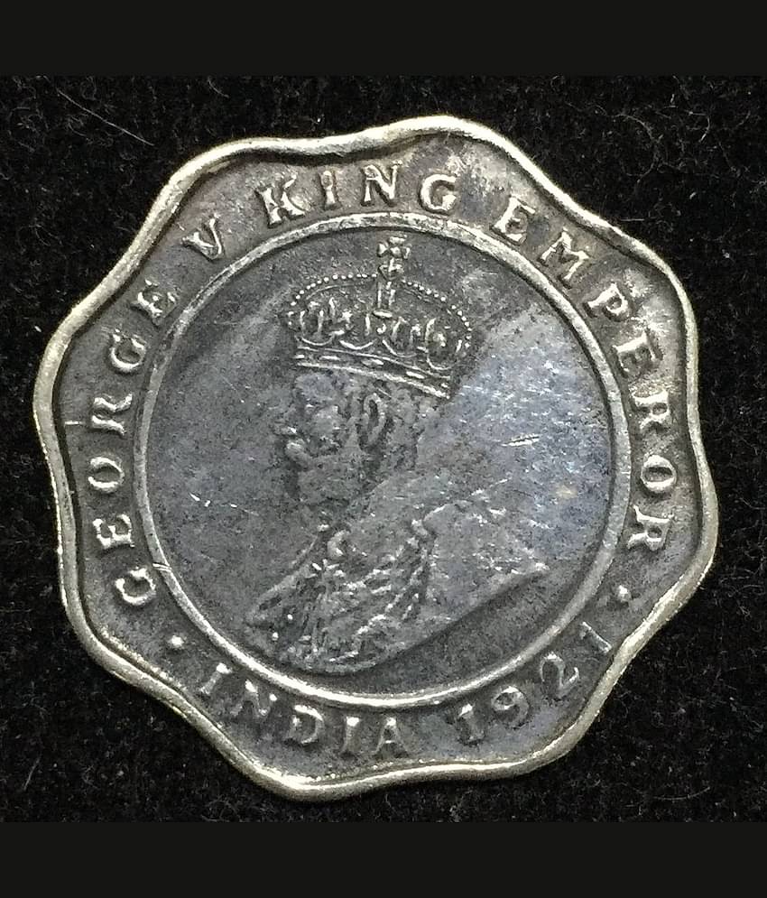 1921 FOUR ANNAS GEORGE V BRITISH INDIA RARE COIN