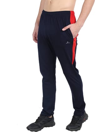 Zeffit - Navy Blue Cotton Blend Men's Sports Trackpants ( Pack of 1 )