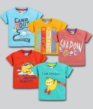 Mars Infiniti Pack of 1 Boys Cotton T-Shirt ( Multicolor )