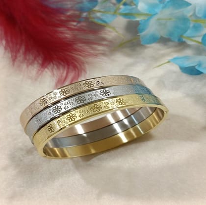Set of Three Stainless Steel Unisex Kada- STKD 4140