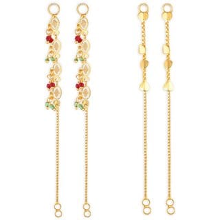 1gram gold Plated Kanchain Ear chain earcuff Ear to Ear Combo for Women & Girls