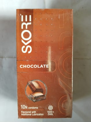 Skore Chocolate Flavoured with Additional lubrication 1500+ Dots 