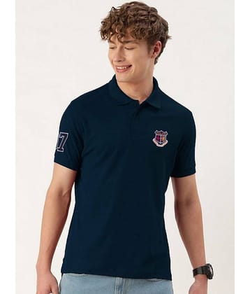 ADORATE Pack of 1 Cotton Blend Regular Fit Printed Half Sleeves Men's Polo T Shirt ( Coral )