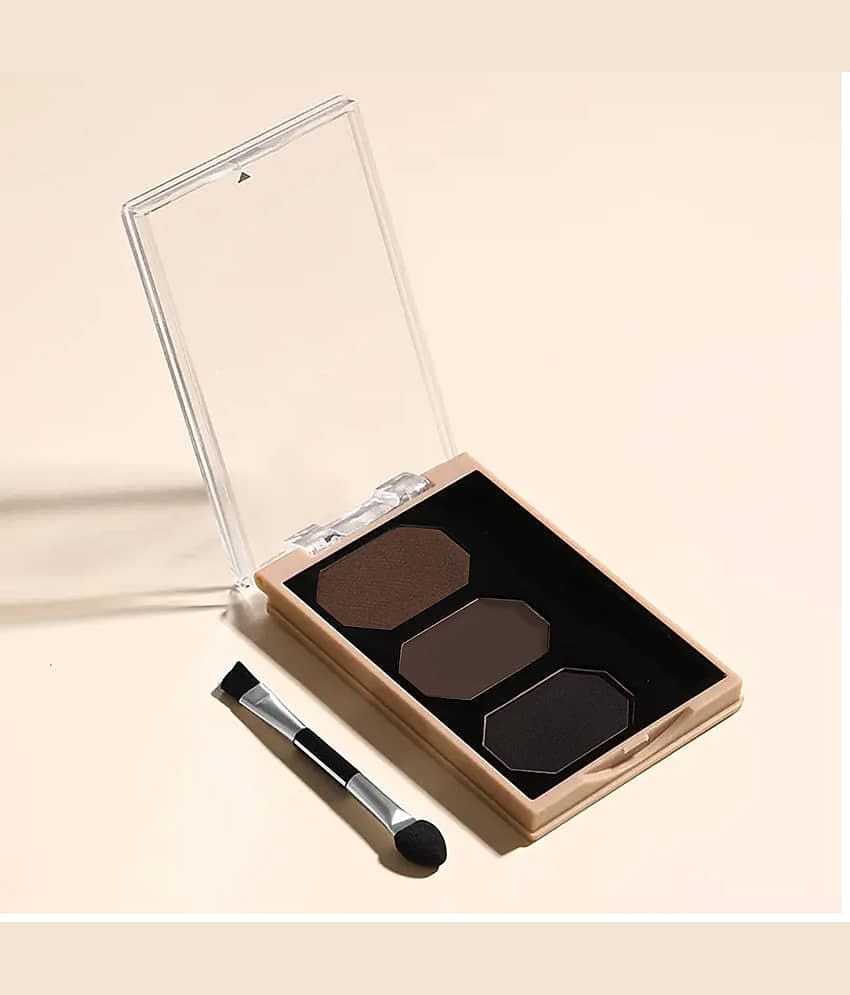 Adbeni Instant Eyebrow Powder Cake Palette With Brush Brow Eyes Black 9 g