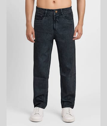 plounge Clean Look Men's Jeans - Black ( Pack of 1 )