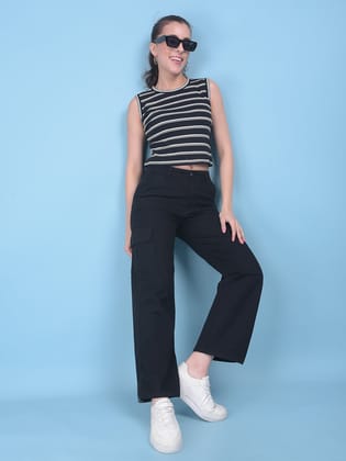 Black Cargo Jeans-28 / Black