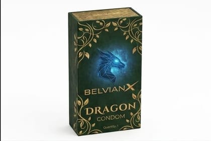BelvianX Premium dragon 6 inch big size Textured for Men | Pack of 1| Skin Color