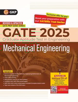 GKP GATE 2025 : Mechanical Engineering - Guide (Includes solved paper of 2024 exam)
