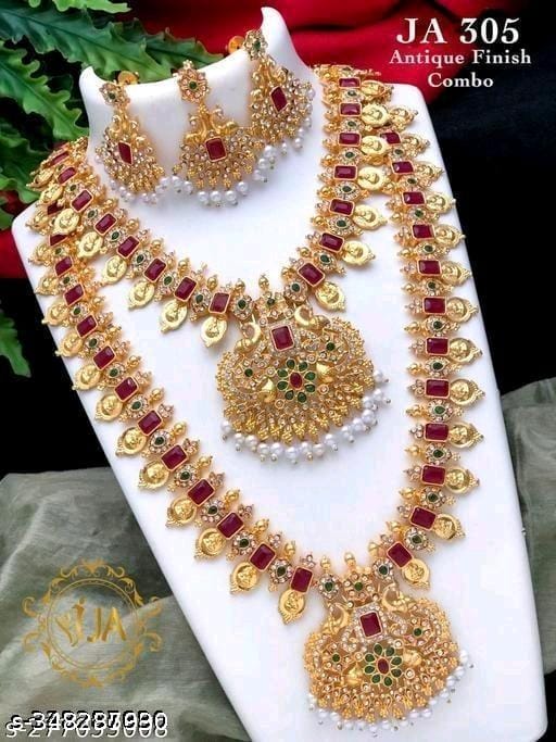 Traditional Latest Antique Temple Jewellery Collection (JA 305, J-Set)