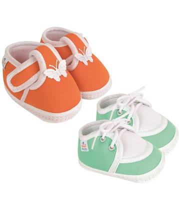 Neska Moda - Orange Booties For Baby Boy & Baby Girl 9-12 Months ( Pack of 2 )