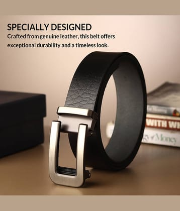 SUNSHOPPING - Black 100% Leather Men's Formal Belt ( Pack of 1 )