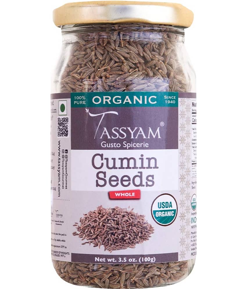 Tassyam Certified USDA 100% Organic Cumin Seeds 100 gm