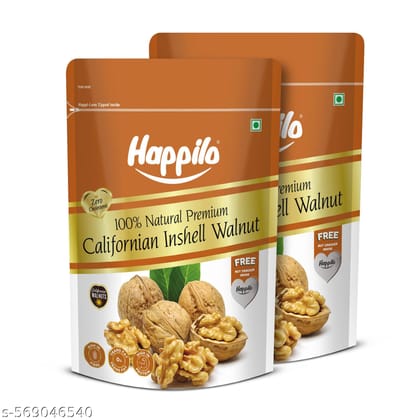 Happilo Natural Premium Californian Inshell Walnuts 200g (Pack of 2)
