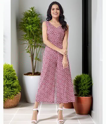 Zima Leto Red Cotton Jumpsuit - Single