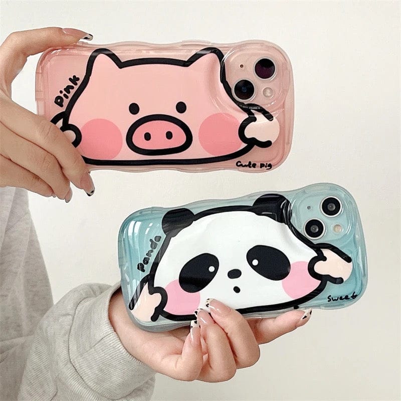 Cute Blue Panda Soft Silicone iPhone Case-iPhone 14