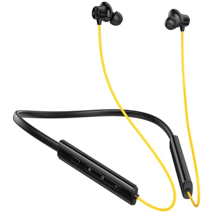 Kratos N6 Bluetooth Neckband with 55H Playtime, Deep Bass, Stereo Sound, HD Calls, Magnetic Earbuds, Voice Assistant, Type-C Fast Charging, Rich Audio, Hollow Switch for Comfort & Style