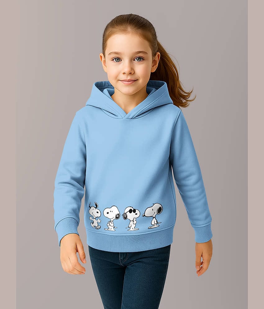 HELLCAT Trendy Cotton Blend Hoodie Sweatshirt for Girls - Pack of 1_ Blue_11-12Years