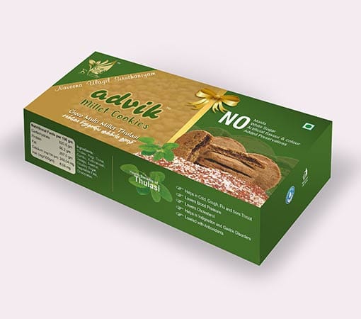 Advik Choco filled Multimillet Cookies - Thulasi (120 Gram)