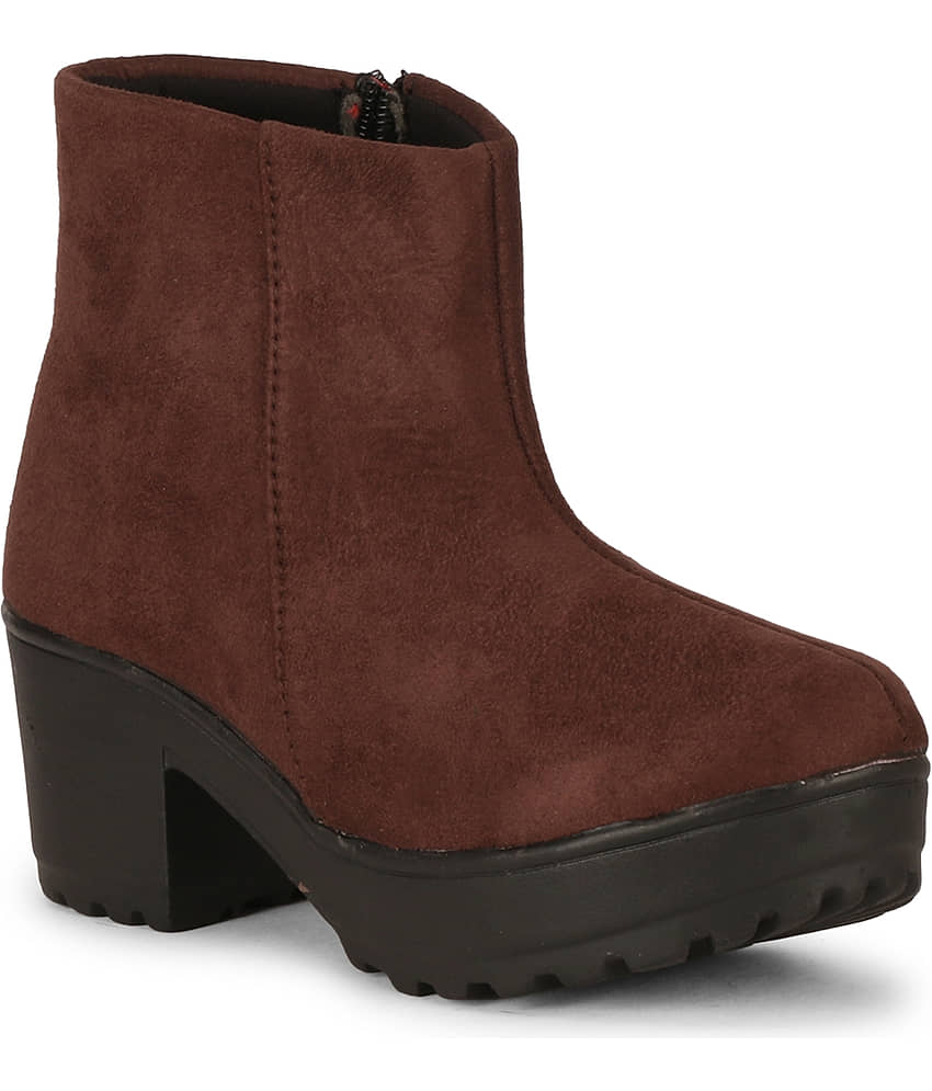 Ishransh - Brown Women's Ankle Length Boots