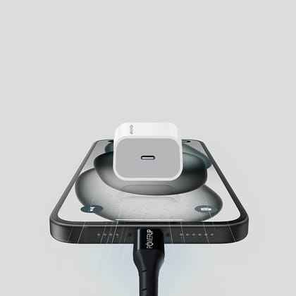 POWERUP Turbo 20W PD Type C GaN Wall Charger - White