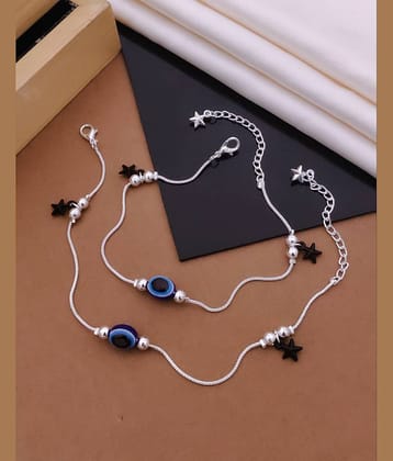 Shivay Fashion  hub Silver Anklets ( Pack of 1 )
