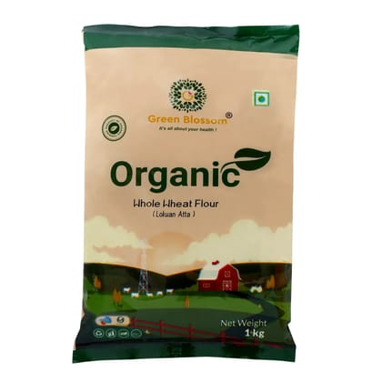 Organic Whole Wheat Flour / Chakki Atta - 1 Kg ( Pack of 1) (Weight - 1kg) by green blossom agritech ventures private limited