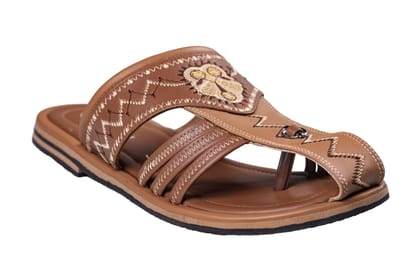 Titas Gents Beige Wedding Chappal-Beige / 6