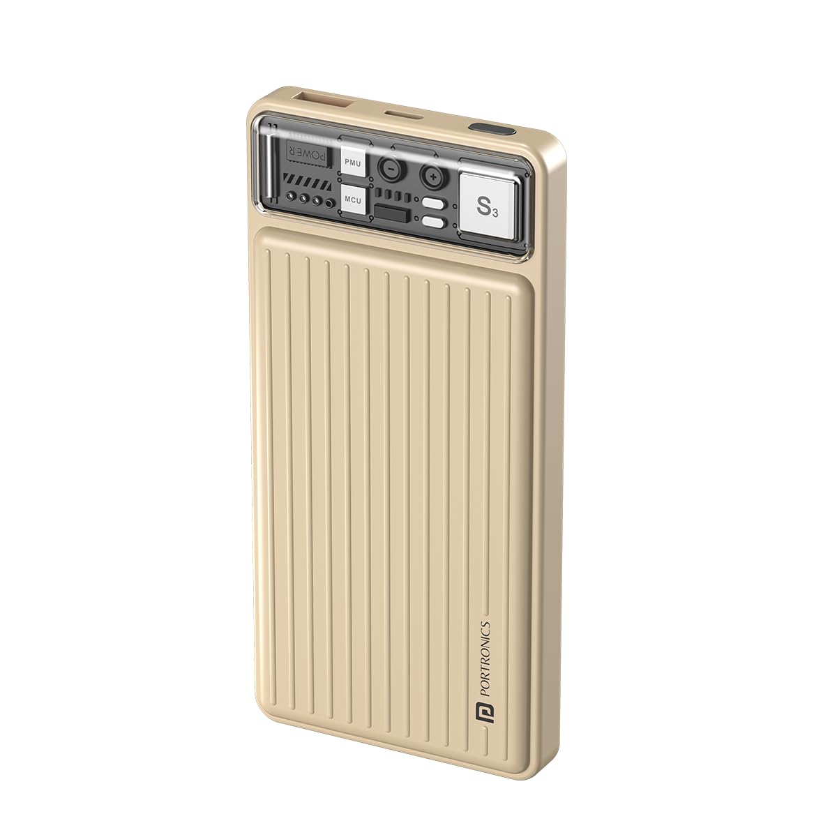 Portronics Luxcell 10000 mAh Designer Power Bank (Ivory White)