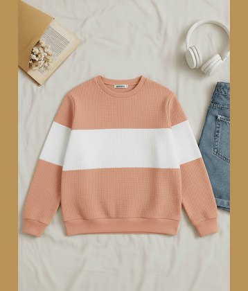 Try This Cotton Blend Round Neck Men's Sweatshirt - Pink ( Pack of 1 )