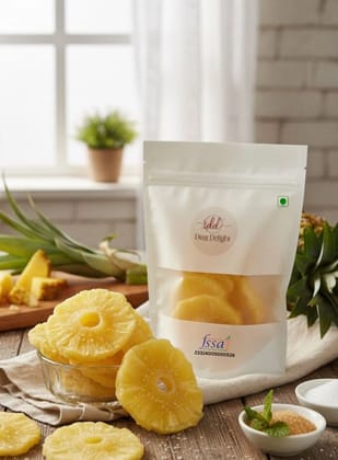 Dear Delight Premium Dried Pineapple Slices – Naturally Sweetened 500g